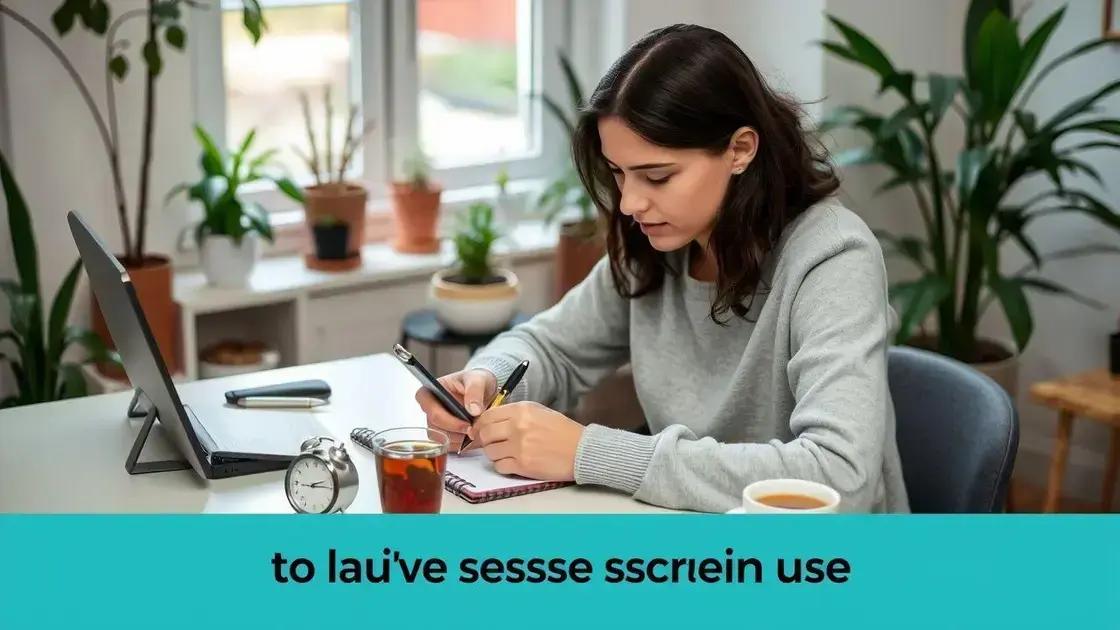 Como medir seu progresso na redução do uso de telas