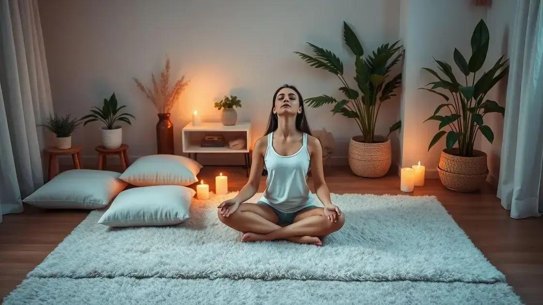 Criando um espaço de meditação em casa