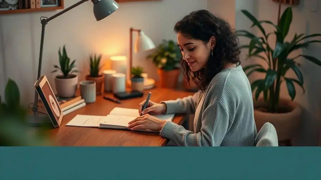 Exercícios de reflexão pessoal e Diário da gratidão
