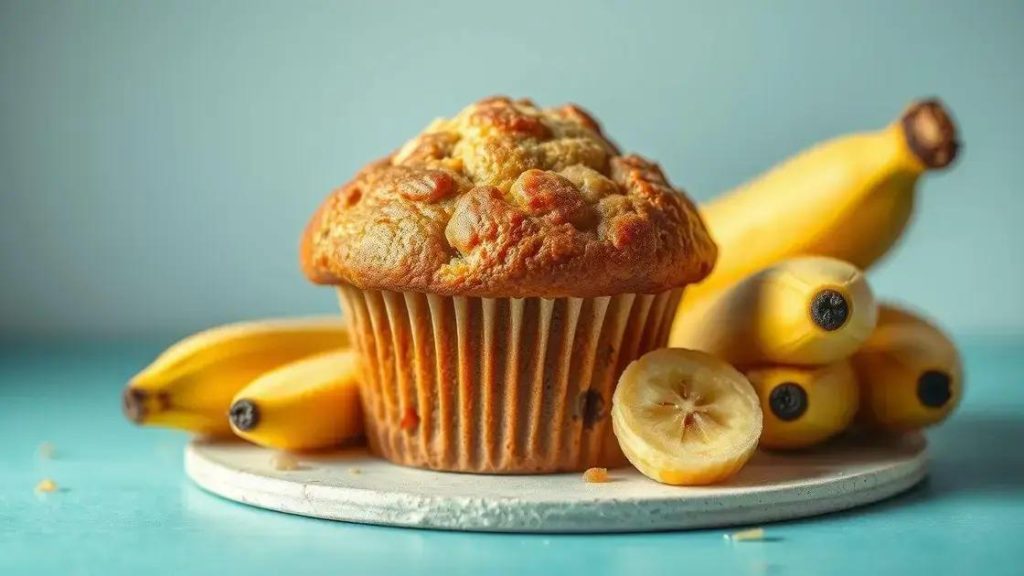 Muffin de banana com aveia: doce saudável e sem açúcar